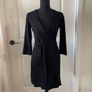 Diane Von Furstenberg Black Wrap Dress - Size 6
